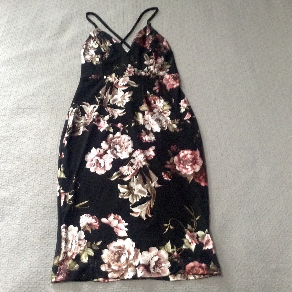 New black floral dress